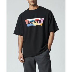 Levis Colorblock Graphic Tee Charcoal 2xl Casual Soft Cotton Shirt